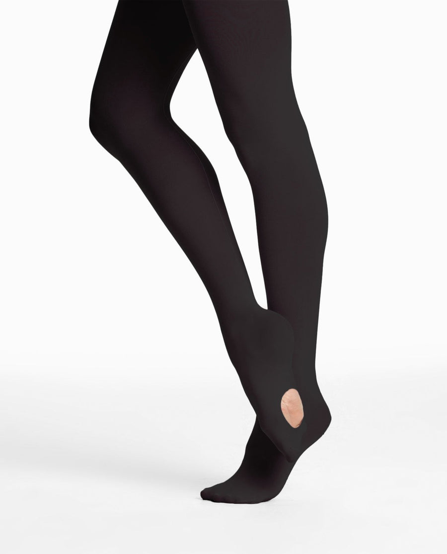 Black 725 Faux Backseam Convertible Tight - view 1
