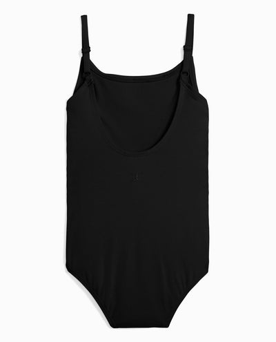 Black Girl's Cotton Camisole Leotard - view 2