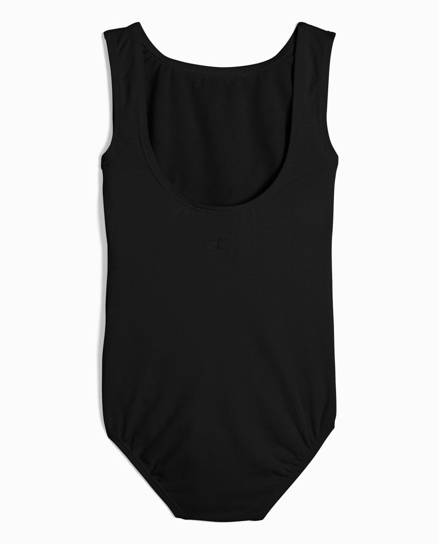 Girl's Cotton High Neck Tank Leotard