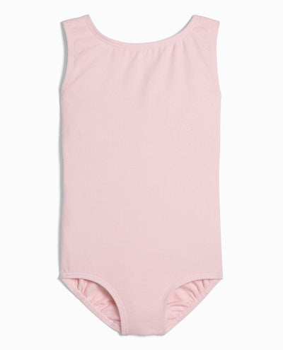 Girl's Cotton High Neck Tank Leotard - view 1