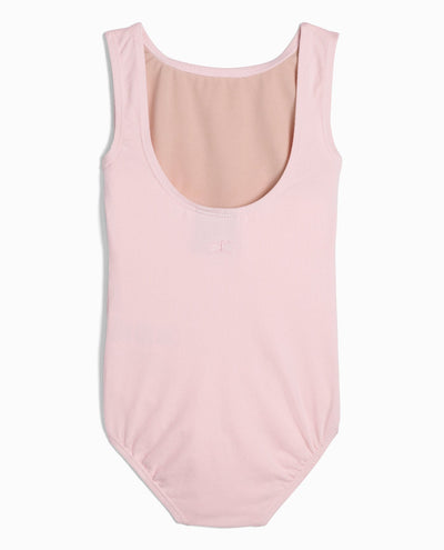 Girl's Cotton High Neck Tank Leotard - view 2