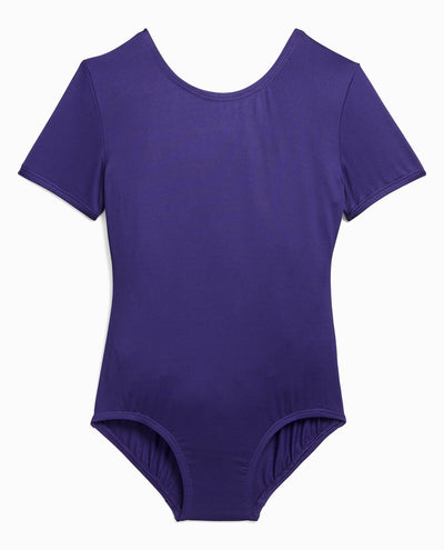 Girl's Nylon Short Sleeve Leotard - view 3