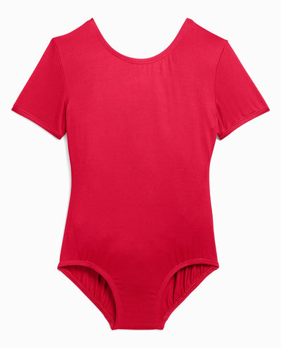 Girl's Nylon Short Sleeve Leotard - view 7