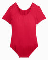 Girl's Nylon Short Sleeve Leotard - view 8