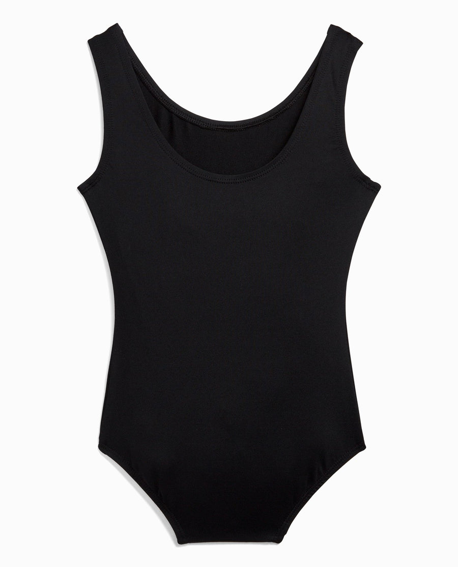 Girl's Nylon High Neck Tank Leotard - view 1
