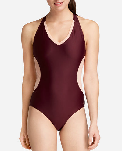 V-Neck Racerback Mesh Leotard - view 4