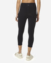 Back View of Mid-Rise Cropped Legging - Black Salt