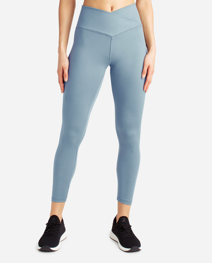 Danskin Women's Ultra High Legging Tight with Pockets (Medium, Tie Dye  Crinkle Grey)