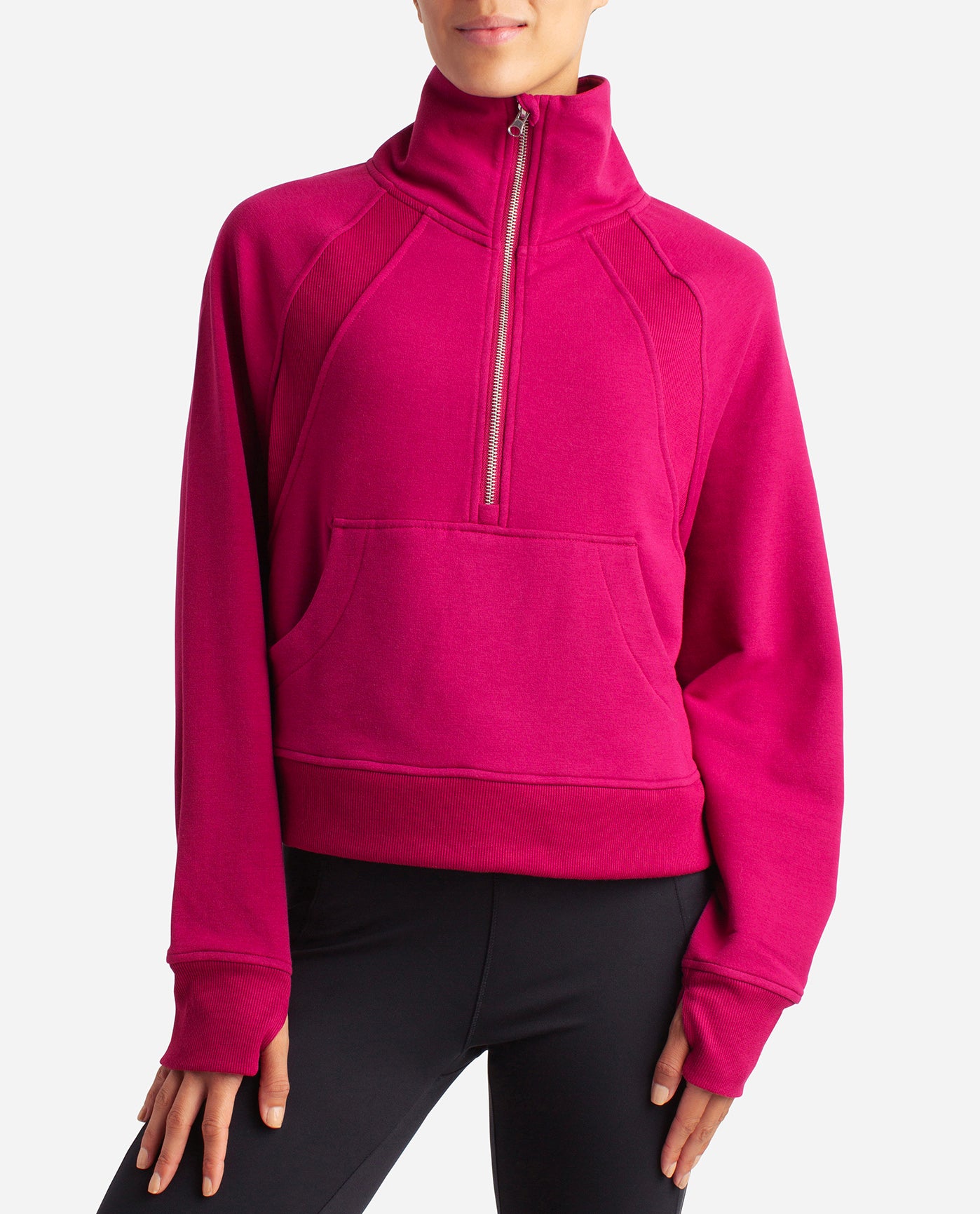 Women's Mixed Rib Half Zip Jacket | Jacket | Danskin - DANSKIN