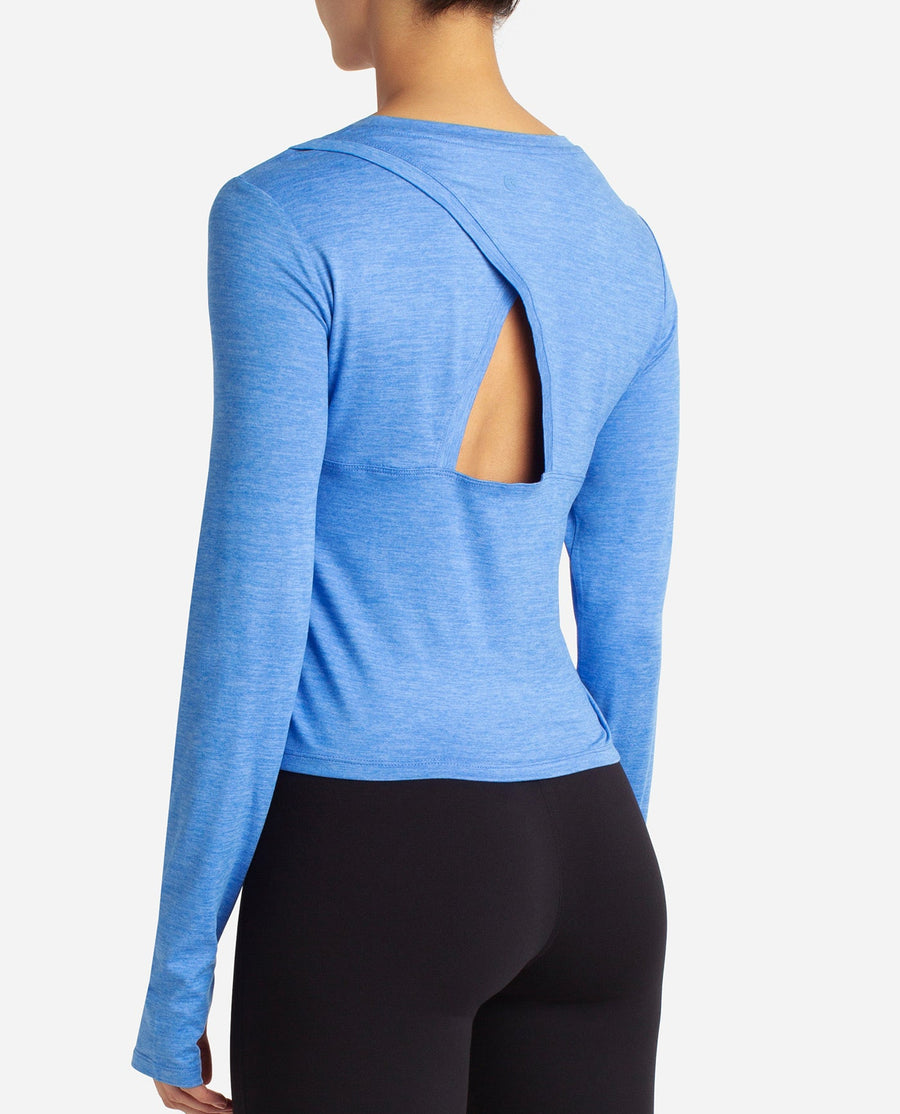 Cutout Cropped Long Sleeve Tee - view 1