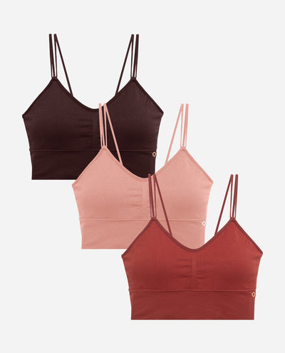 3-Pack Seamless Rib Longline with Bungee Pullover Bralette - view 2