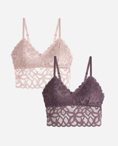 2-Pack Longline Lace Bralette - view 2