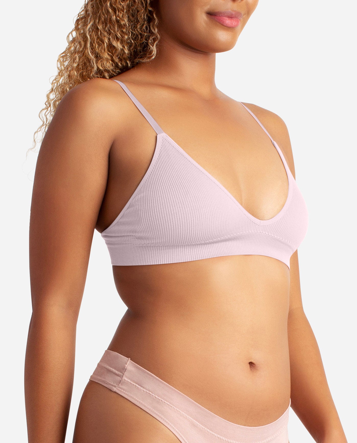 C&C California 3-pack Amalie Seamless Ribbed Comfort Bralettes In