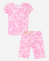 Girls Ribbed Short Sleeve Sleep Set - view 1