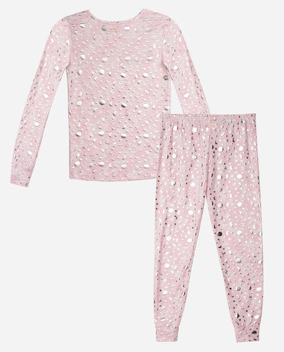 Girls Peached Long Sleeve Sleep Set - view 2