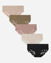 5-Pack Bonded Microfiber Hipster Underwear With Lace Back - view 20