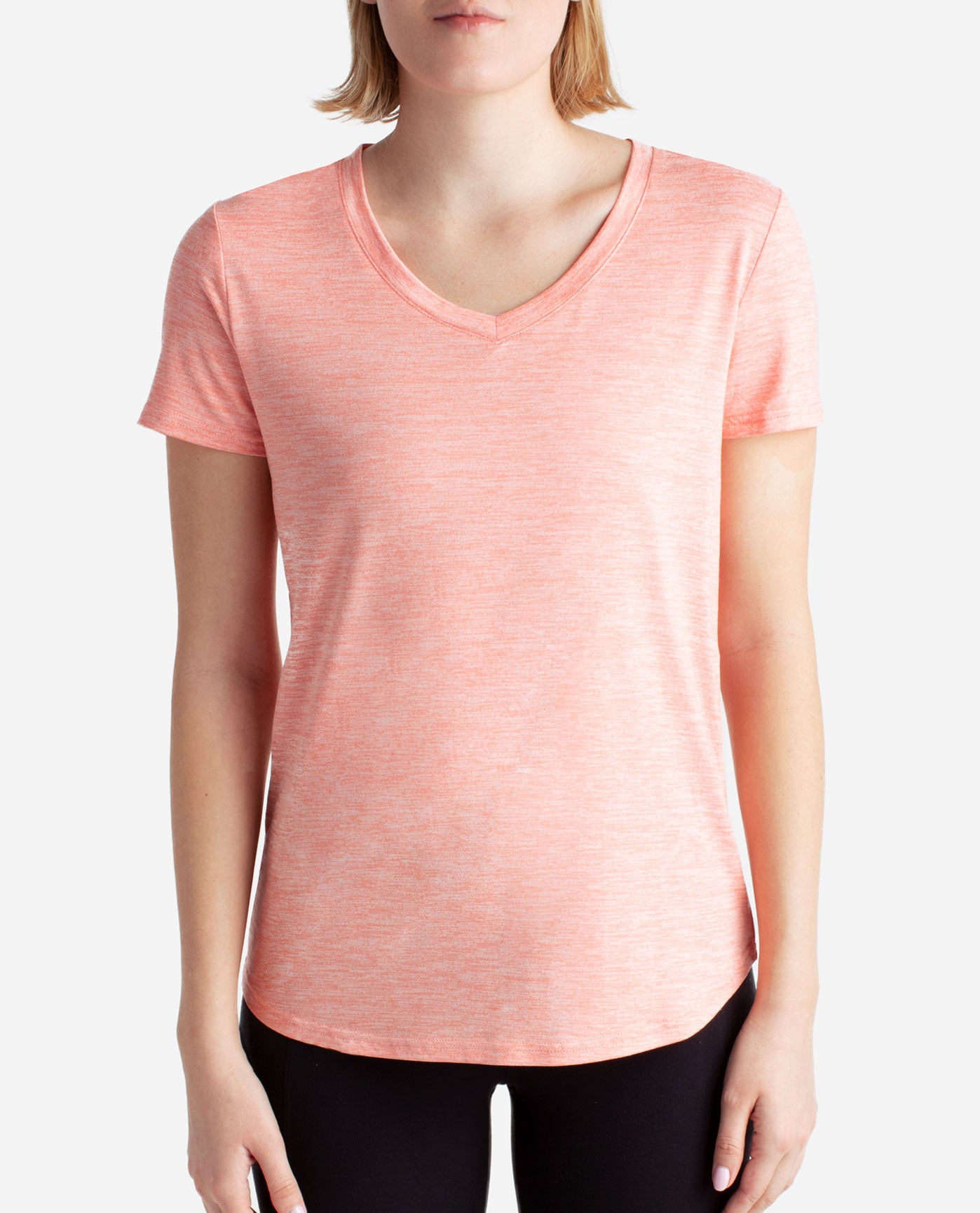 Danskin Now 100% Polyester Color Block Stripes Pink Active T-Shirt Size XXL  - 42% off
