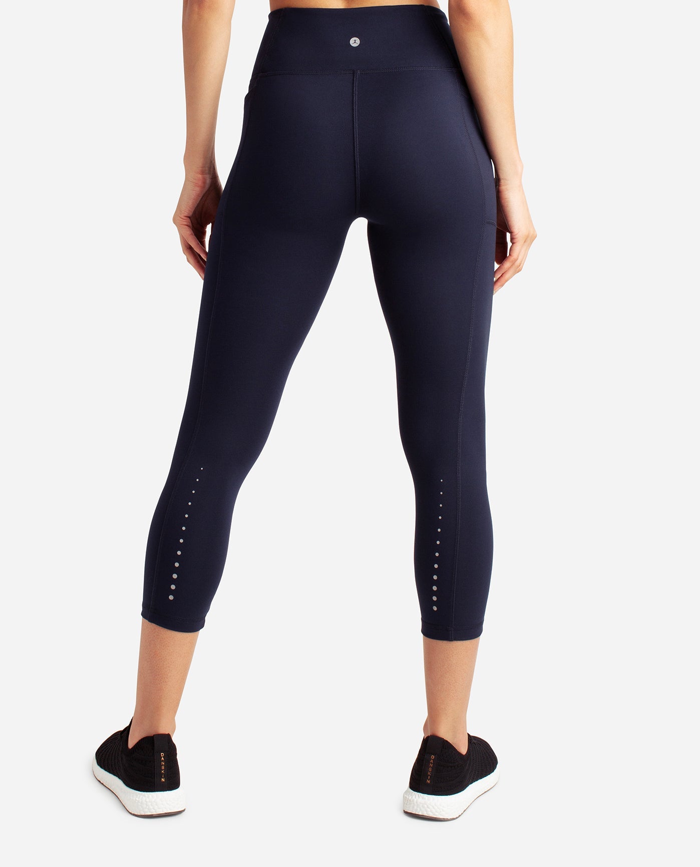 Danskin, Pants & Jumpsuits, Danskin Capri Leggings Womens Medium 8 Black  Space Dye Small Side Pocket