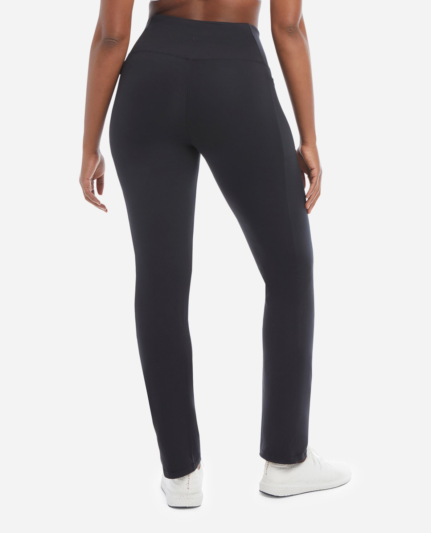 DANSKIN NOW Womens Size M Medium 8/10 Black Yoga Pants Cotton Spandex  Stretch