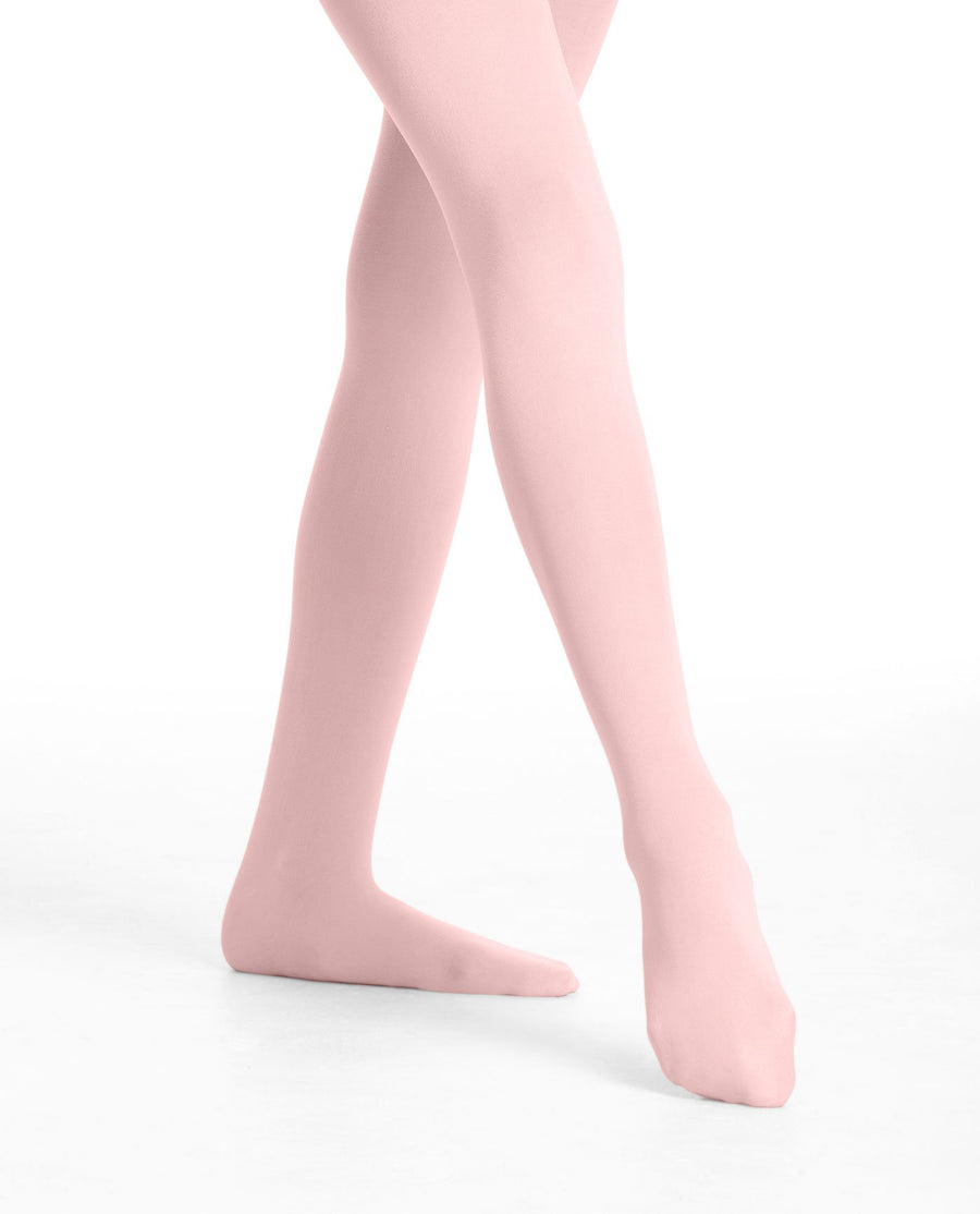 DANSKIN - Adult Theatrical Pink Textured Footed Tights Size C