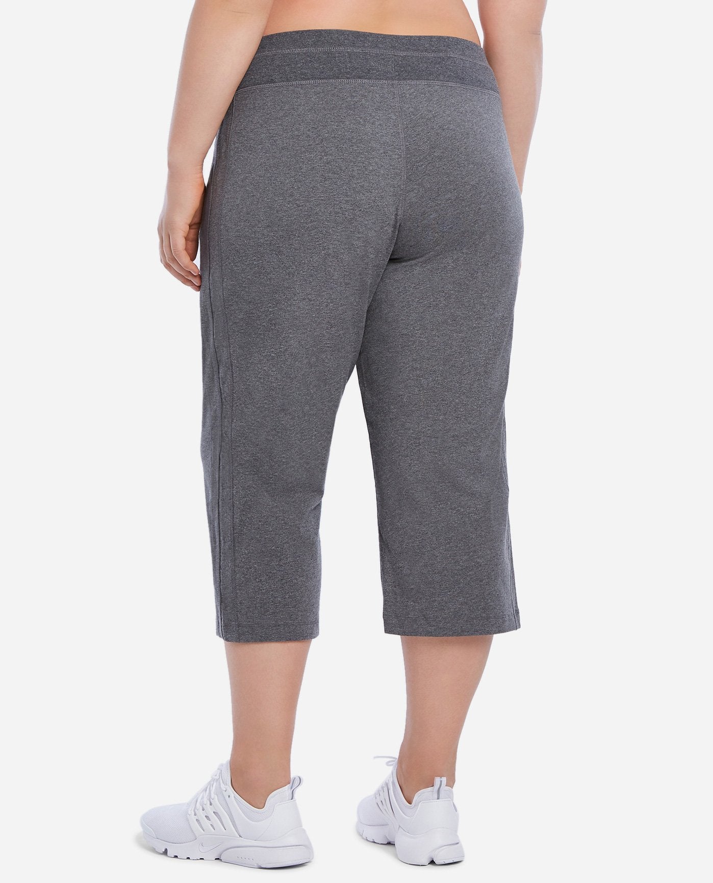 Buy HDE Plus Size Pull On Capris for Women with Pockets Elastic Waist  Cropped Pants, Charcoal, 3X at