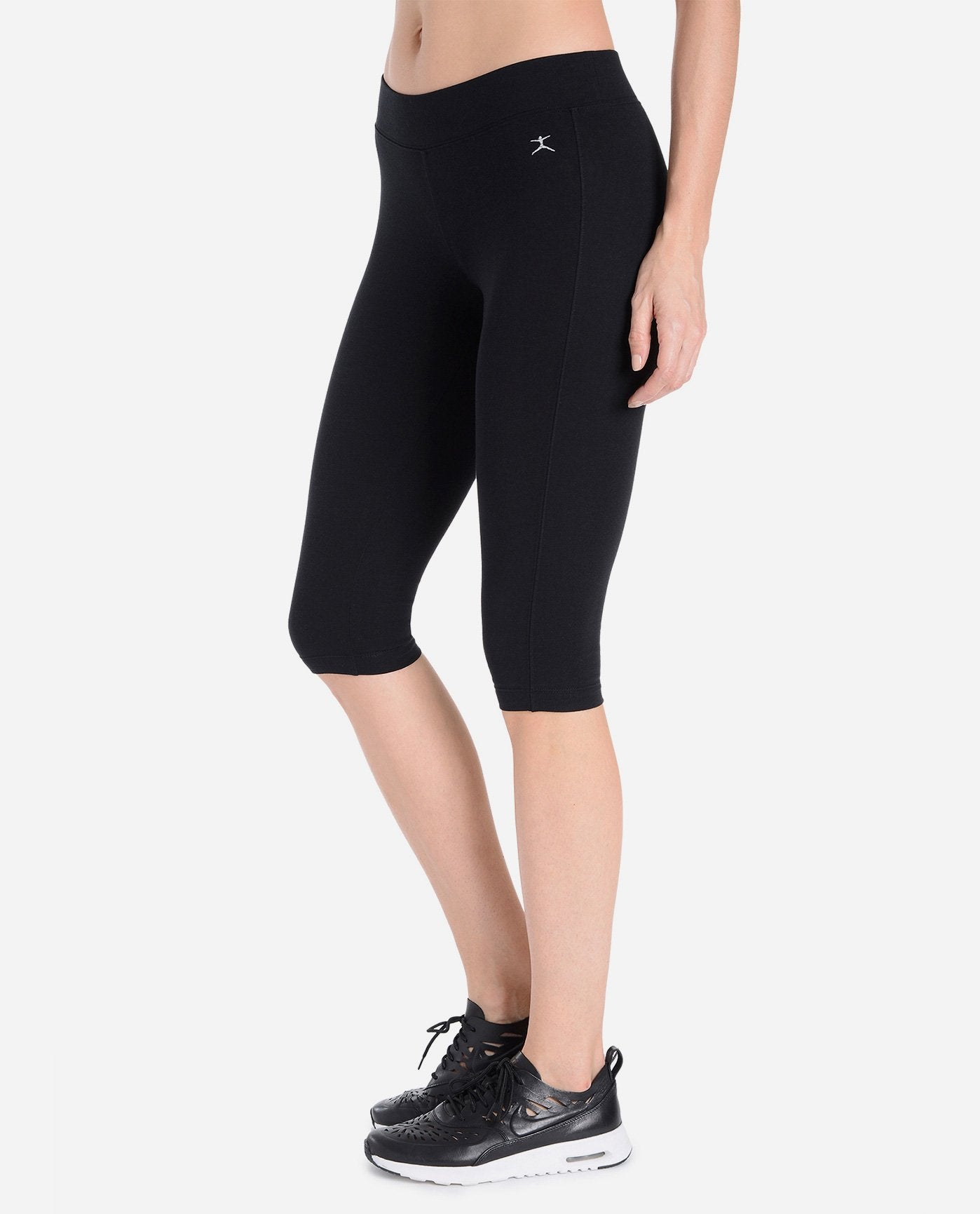 Danskin Now Cropped Wide Leg Women's Activewear Pants - Black - Large