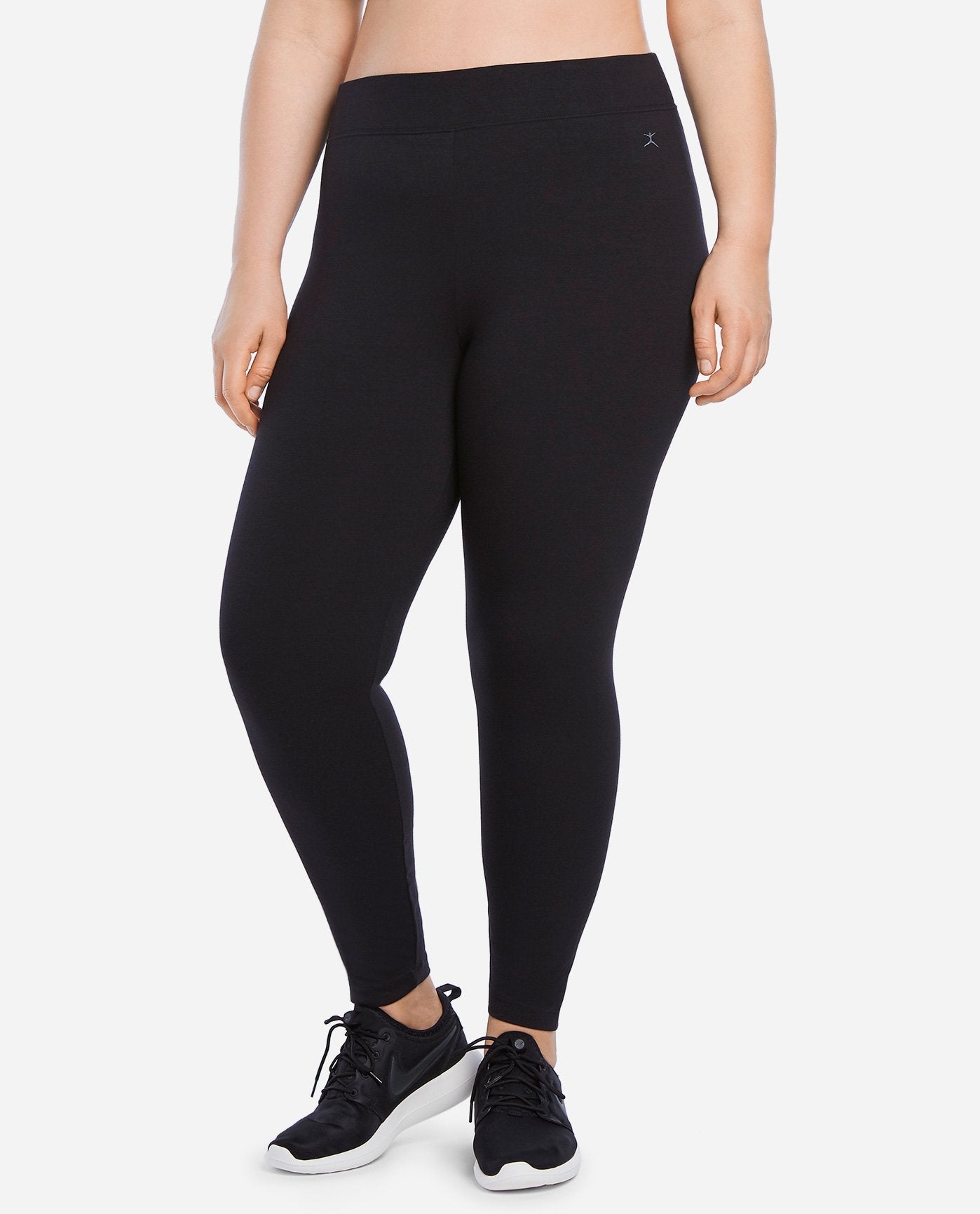 Danskin Now Juniors' High Waisted Leggings with Cut Out Knee