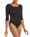 3/4-Length Quilted Cotton-Blend Leotard - view 3
