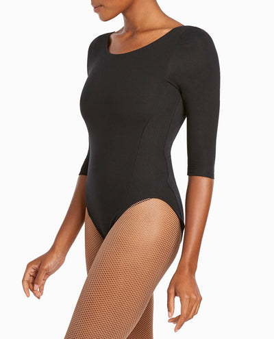 3/4-Length Quilted Cotton-Blend Leotard - view 4