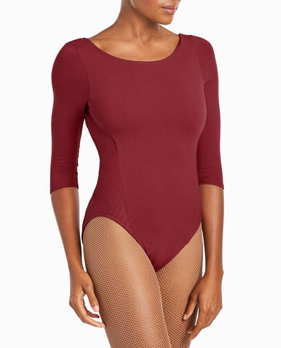 3/4-Length Quilted Cotton-Blend Leotard - view 2