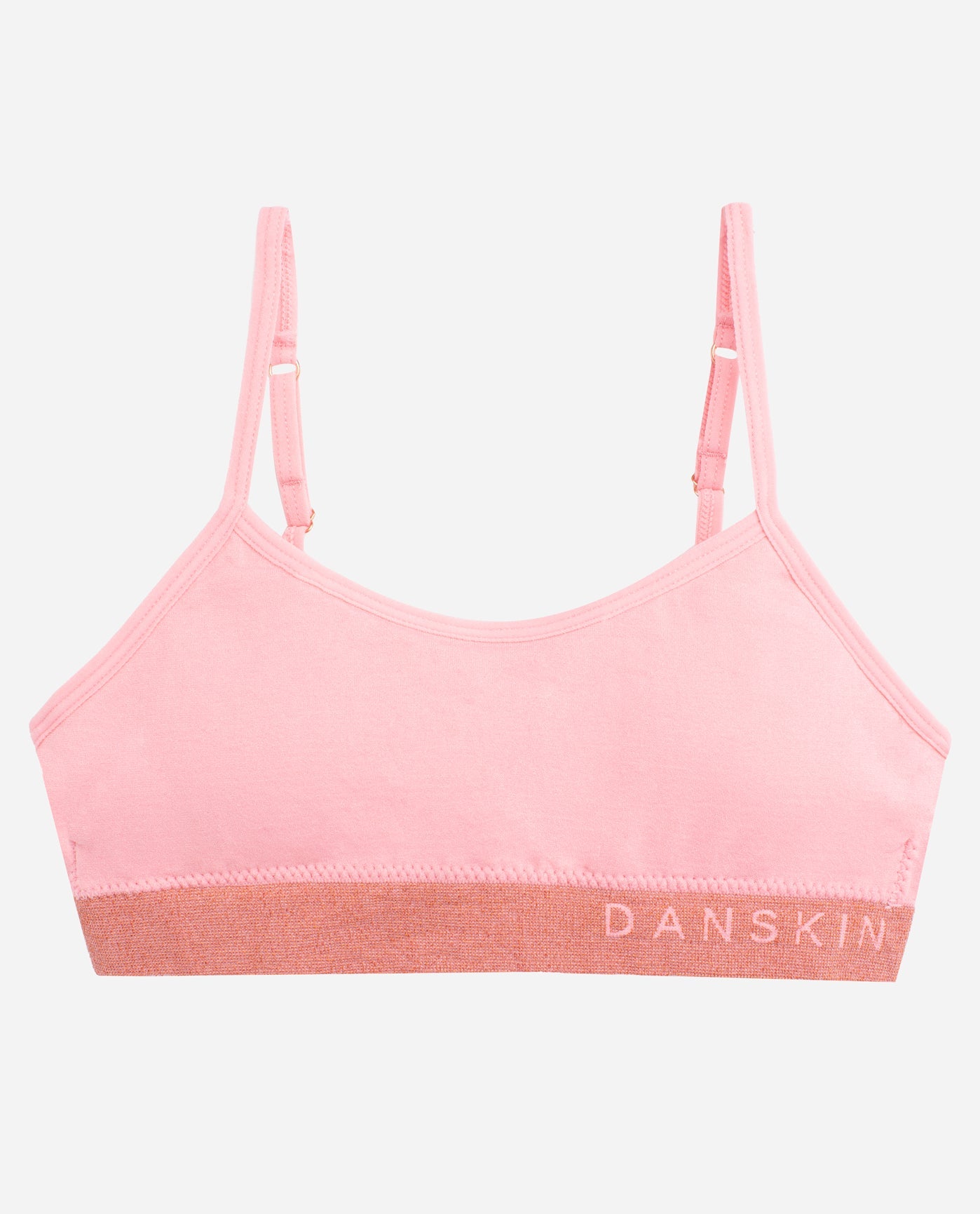 NWT DANSKIN GIRL 3 Youth Padded BRAS White / White & Gray / Pink Size 32A  or 36A