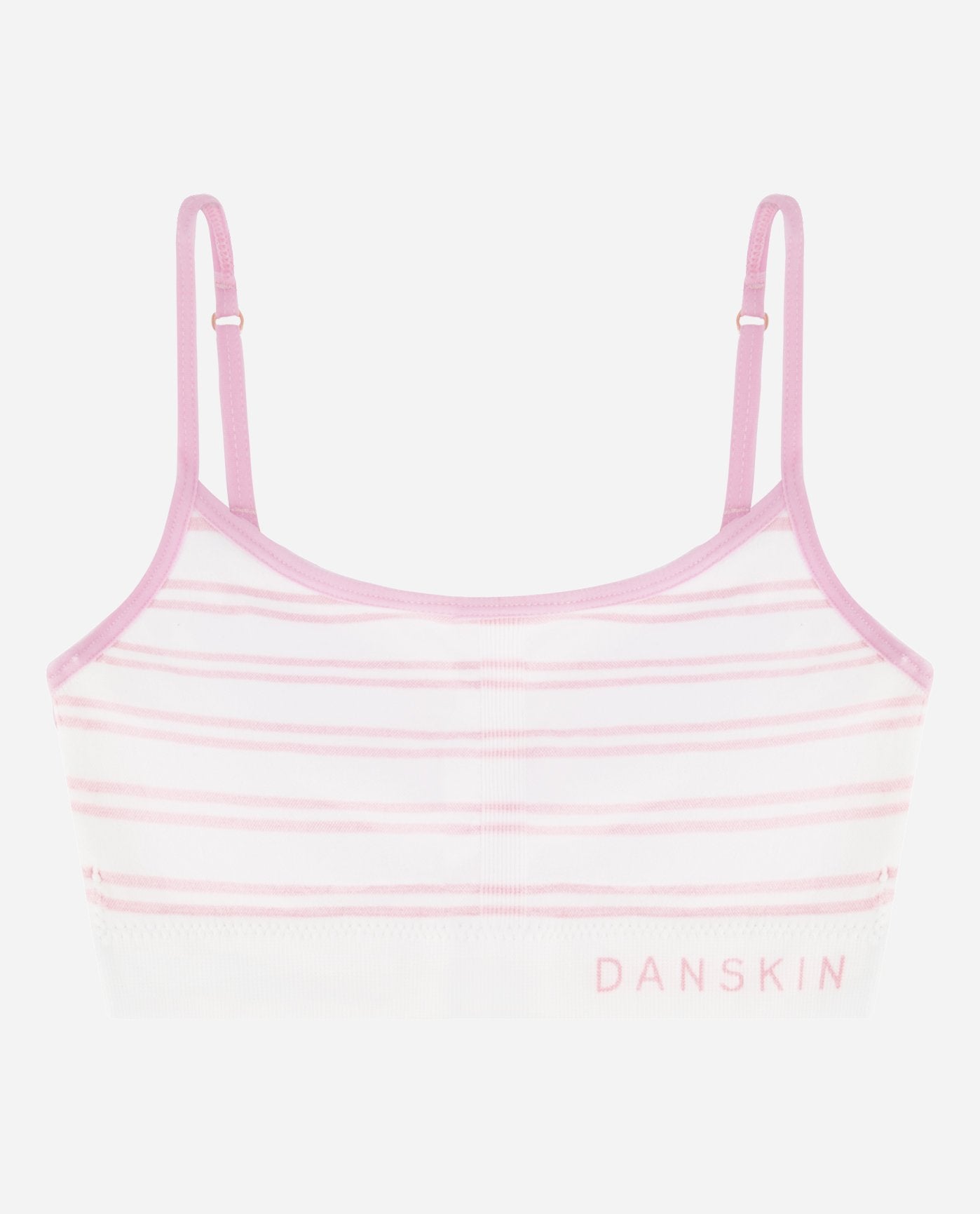 Buy Danskin Girls' Training Bra - 6 Pack Seamless Racerback Sports Bralette  with Removable Pads (Medium, Rock Salt/Pink Stripe/White) at