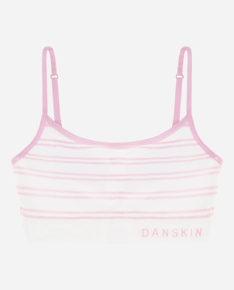 Danskin 3914 Womens' Black Nylon Mock Turtleneck Crop Top - Pink Princess