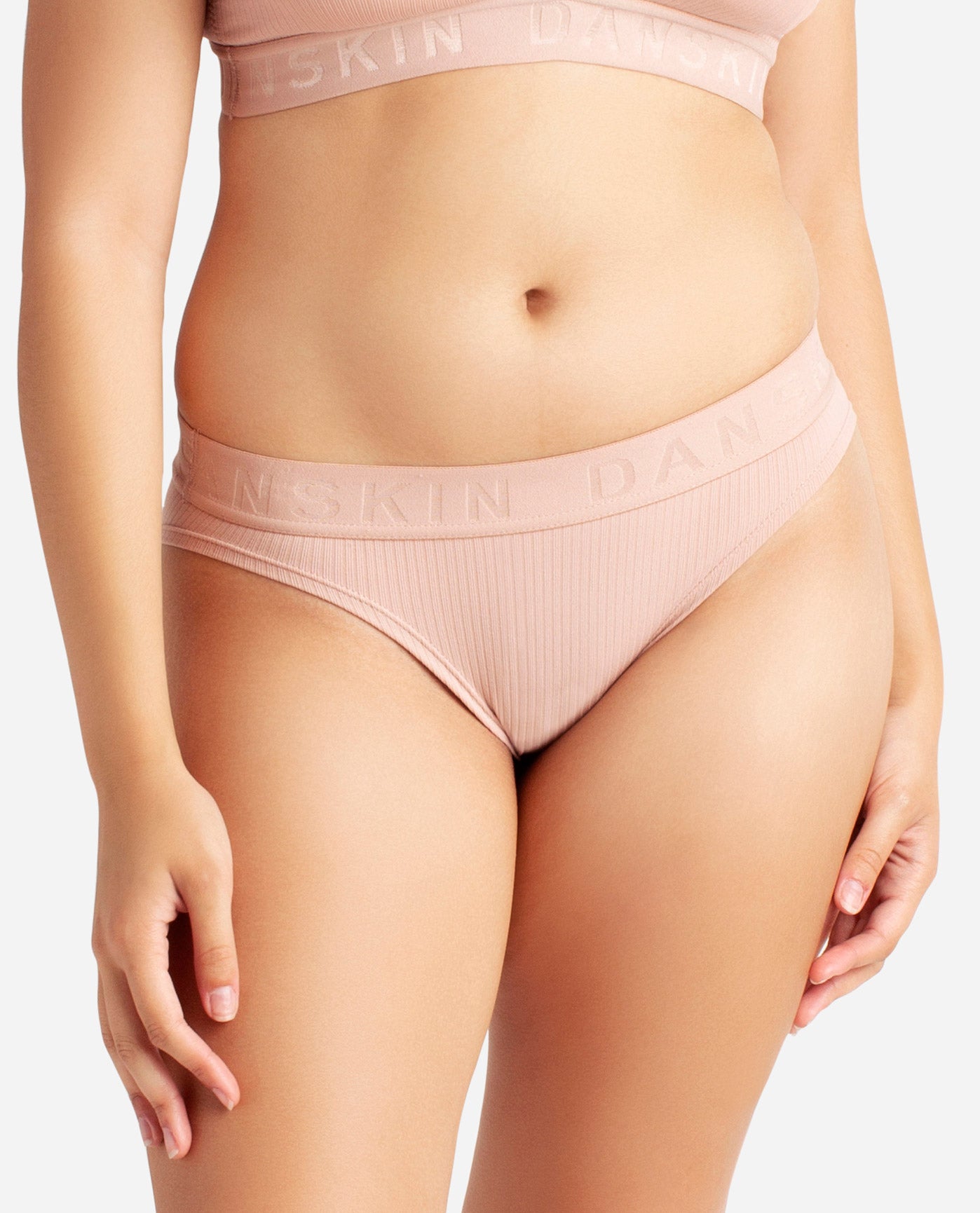 NWT Danskin Seamless Ribbed Panties 5-Pack Bikini Brief, Size Large