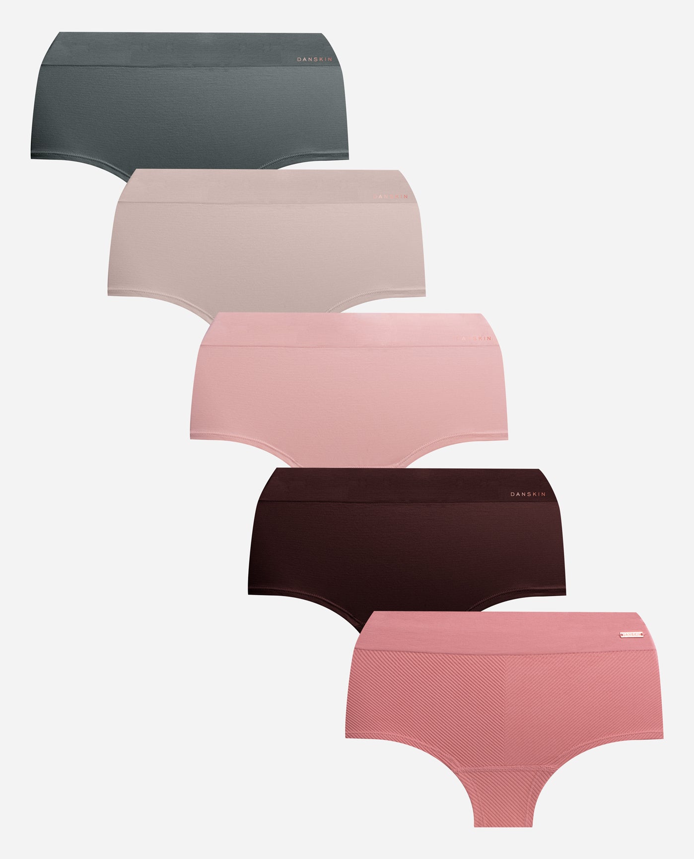 Danskin, Intimates & Sleepwear, Nwt Danskin Intimates 5pack Seamless  Microfiber Hipster Panties Size L