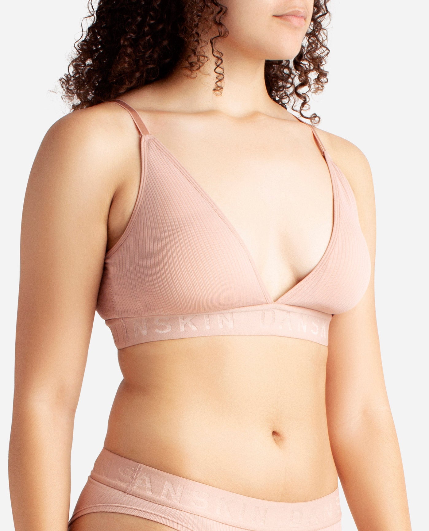 Womens Intimates  Danskin 2-Pack Seamless Ribbed Bralette Lilac
