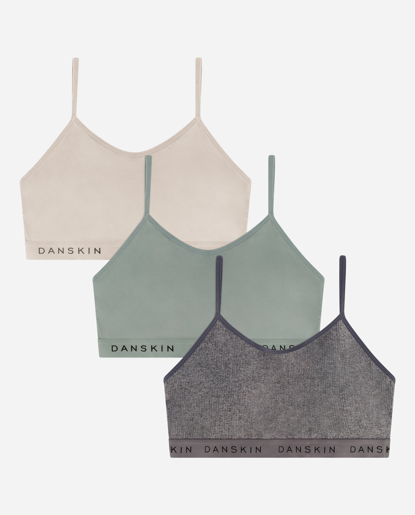 Danskin Intimates All day Comfort BRAS, Removable Pads, 3-set ,Size : M