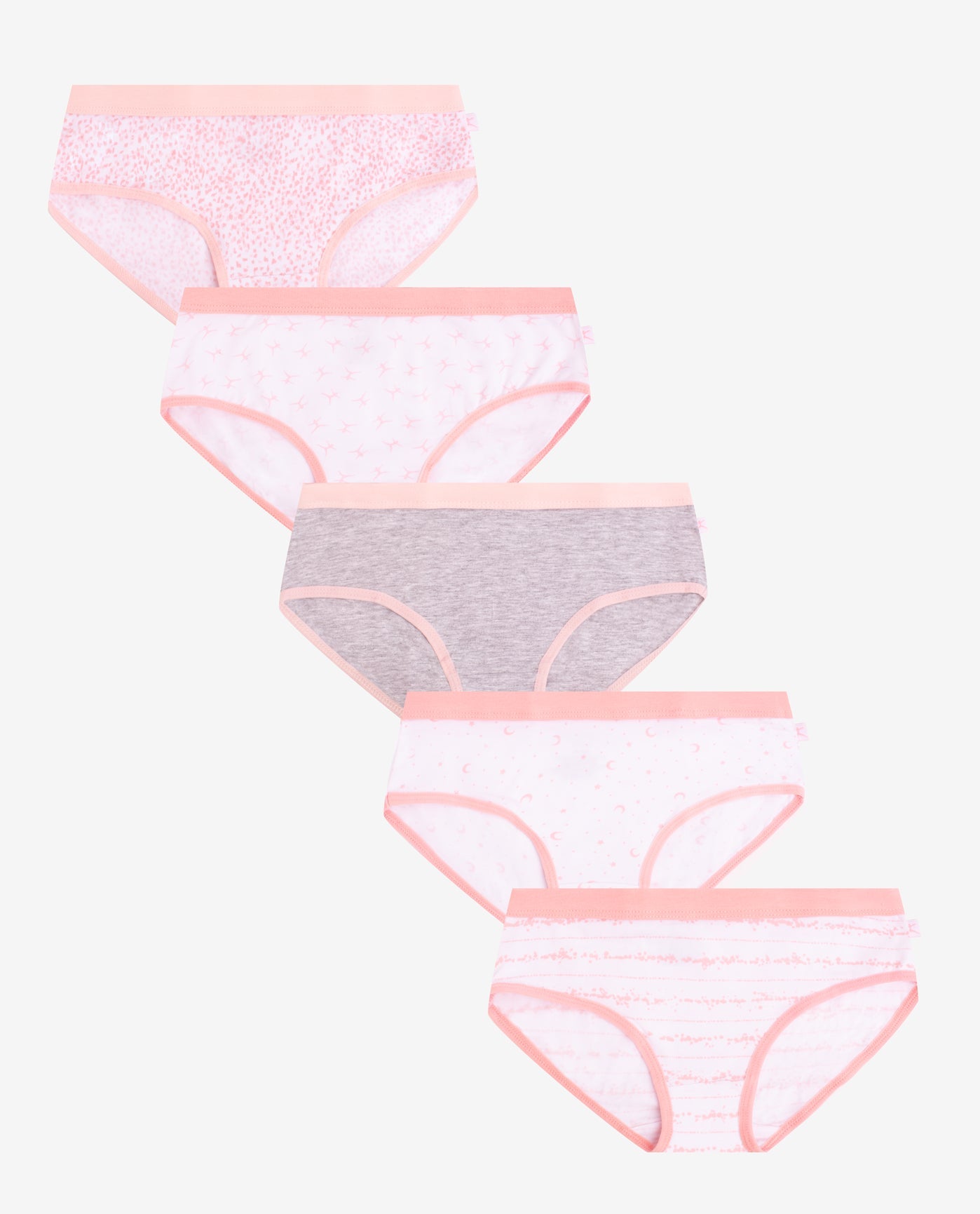 Brilliant Basics Girls Bikini Brief 5 Pack - Multi - Size 8-10